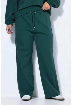 WIDE LEGS PIPING STRIPES HIGH WAIST - Trainingsbroek - dark green