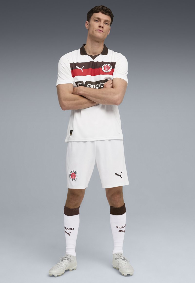 Puma FC ST PAULI - Klubové oblečení - white-espresso brown