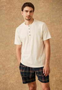 Next MOTIONFLEX COSY SET - Conjunto de pijama - cream/navy blue check