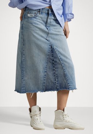 PANELED DENIM A LINE SKIRT - A-line skjørt - lindale wash