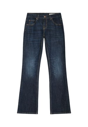 Bershka, LOW-RISE SLIM FIT BOOT-CUT JEANS - JEANS - Jean bootcut - dark blue