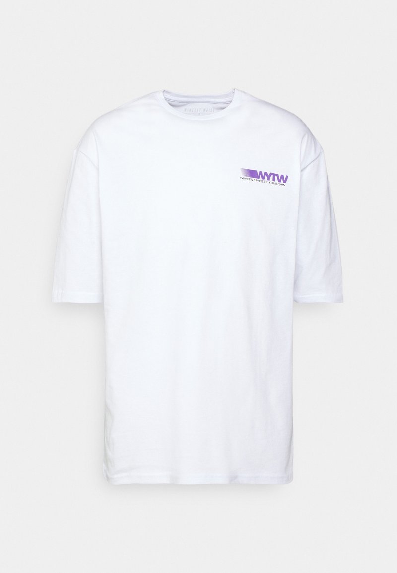 YOURTURN Printtipaita - white