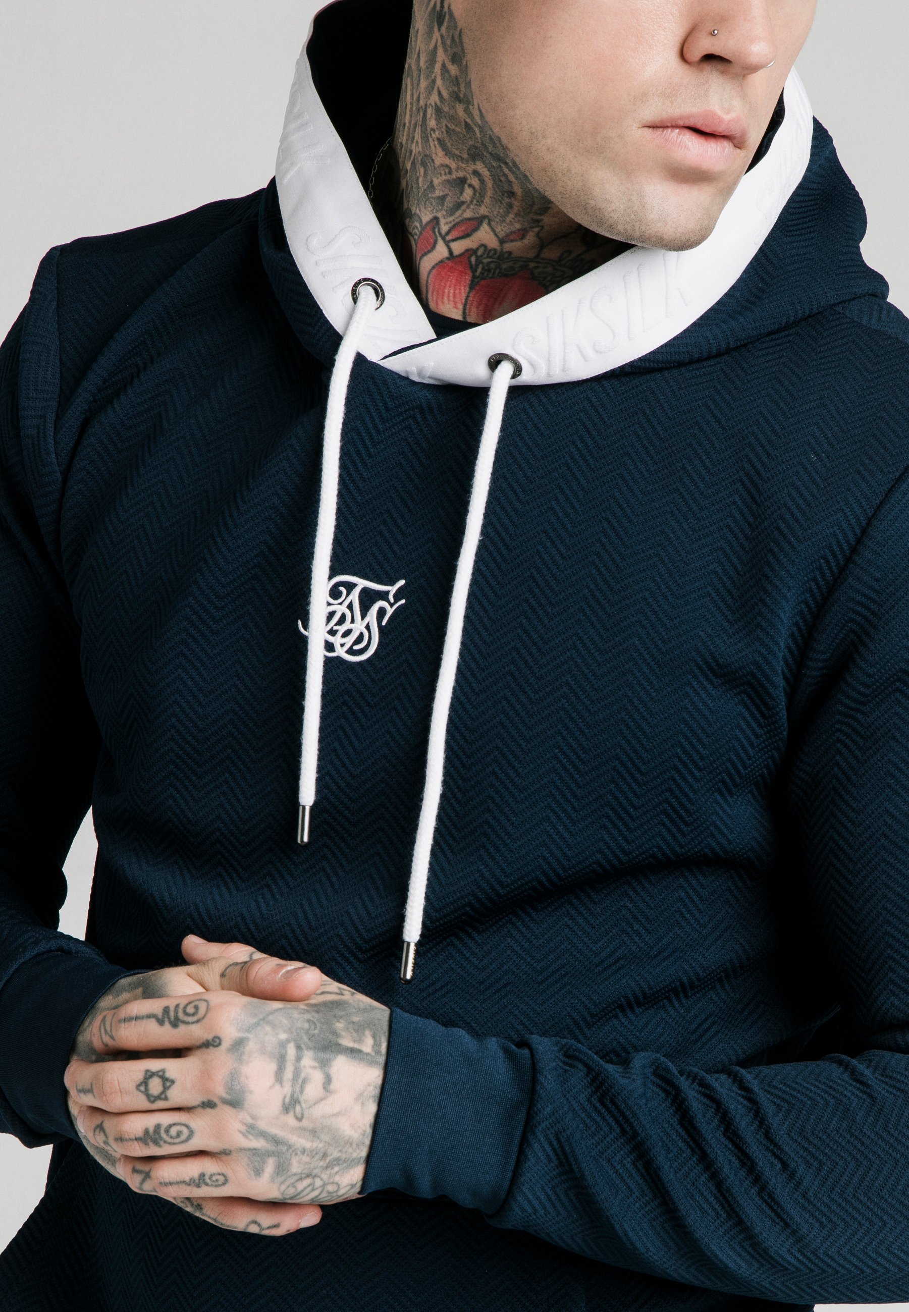 tape overhead hoodie