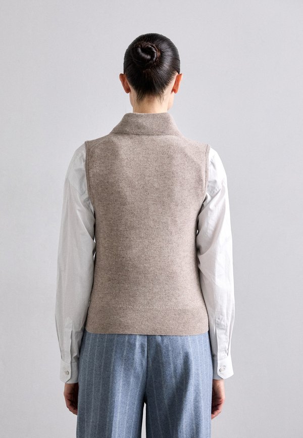 TURTLE NECK VEST - Jumper - beige melange3