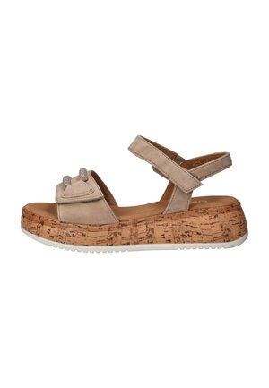 Platform sandals - taupe