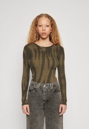 ONLY ONLLAILA TIE DYE - Μπλούζα με μακριά μανίκια - black/kalamata