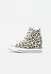 CHUCK TAYLOR ALL STAR WEDGE - Magas szárú edzőcipők - egret/black/coastal dune