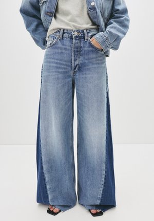 Široké nohavice - blue denim
