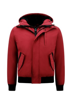 KORTE GEWATTEERD - Winterjas - rood
