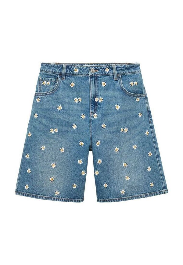 FLORAL EMBROIDERY - Denim shorts3