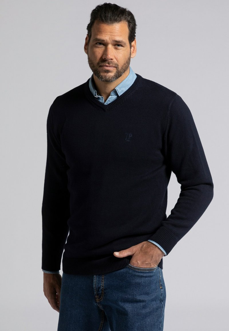 JP1880 BASIC-FORM V-AUSSCHNITT - Maglione - dunkel marine