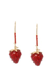 Betsey Johnson STRAWBERRY DANGLE - Boucles d'oreilles - dark red