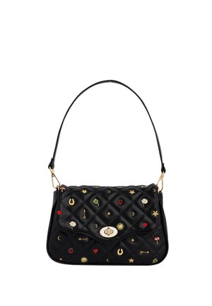 QUILTED MOTIF EMBROIDERED - Bolso de mano - black