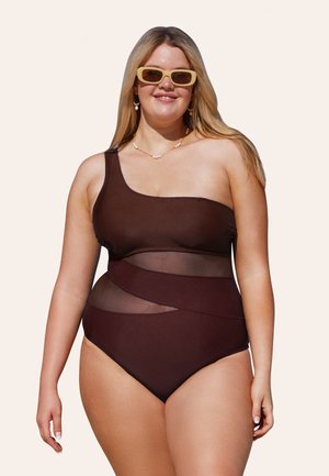 IRREGULAR HALTER - Traje de baño - tan