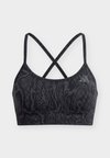 WORKOUT ESSENTIALS SNAKE LIGHT SUPPORT PADDED BRA - Спортен сутиен с лека поддръжка - black/carbon