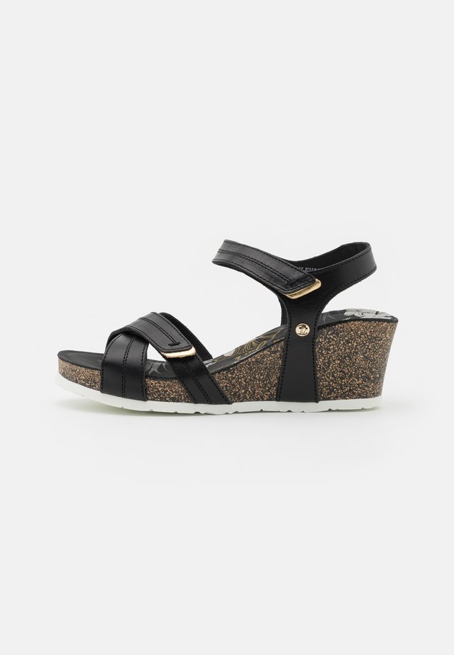 VIERI BOULEVARD PULL-UP - Sandalias con plataforma - black