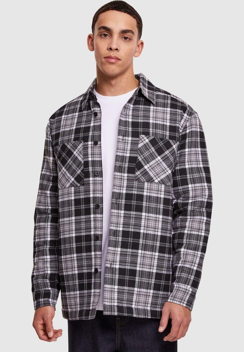 Urban Classics - PADDED CHECKED - Summer jacket - black white, Enlarge