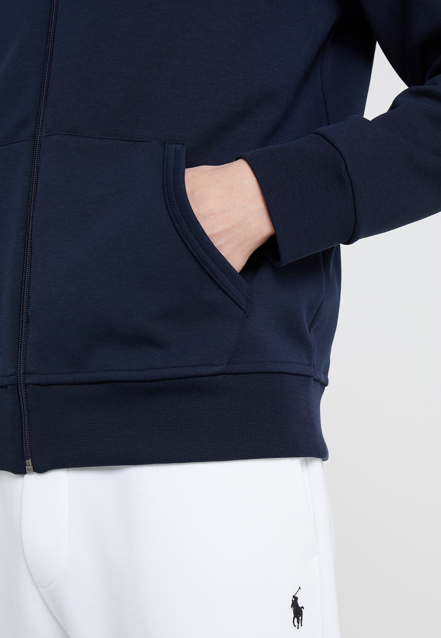 ralph lauren zip up moletom com capuz navy