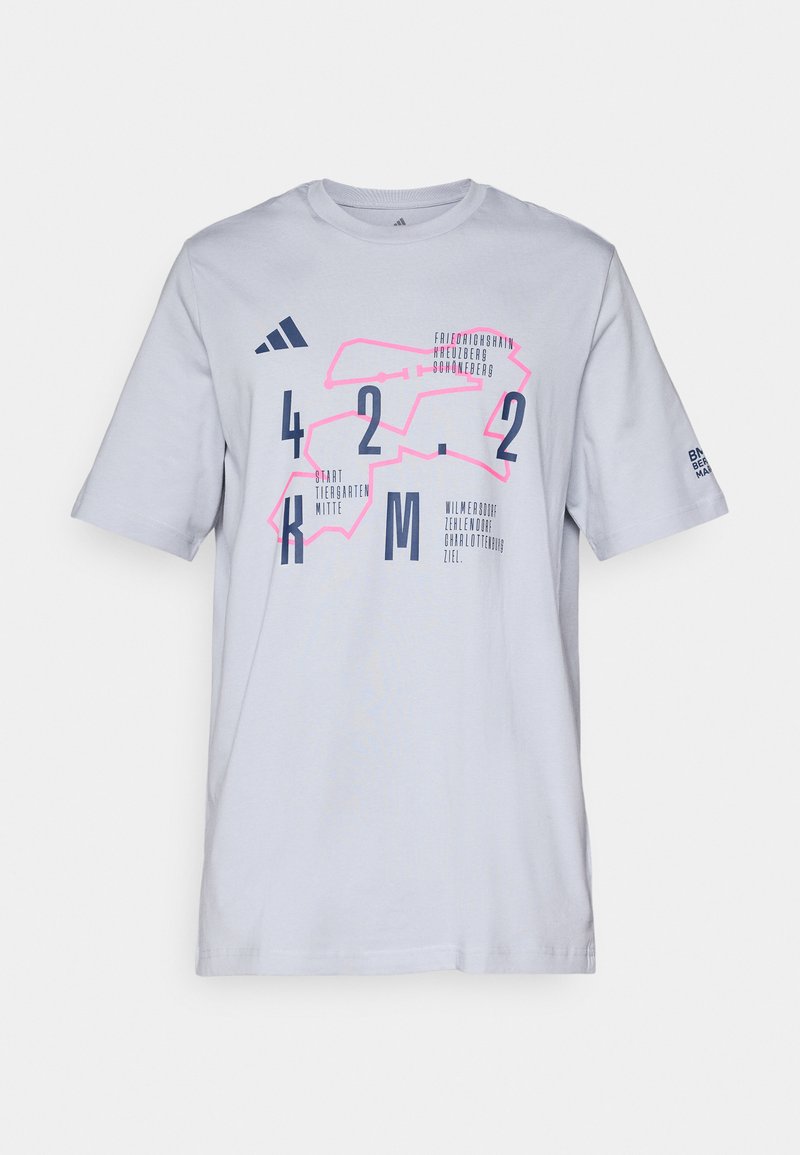 adidas performance T-shirt print zilverkleurig