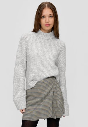 MIT ROLLKRAGEN - Pullover - grau meliert