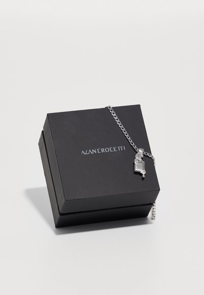 Alan Crocetti HARD MELT CURB CHAIN NECKLACE UNISEX - Náhrdelník - rhodium