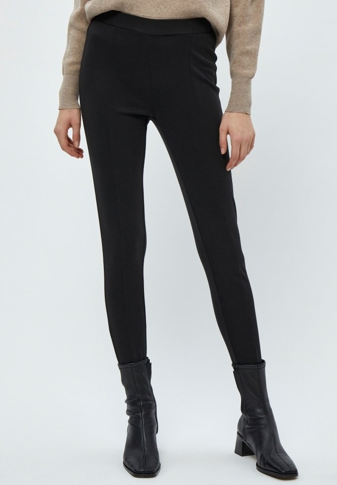 Koton Pantalone Donna Vita Media Gamba Dritta Con Dettaglio Cerniera - Blu Navy (704) - Cotone Misto