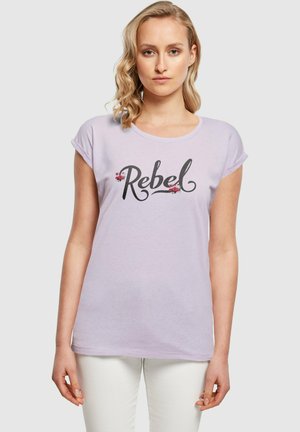 Merchcode FRIDA KAHLO REBEL ONE EXTENDED SHOULDER TEE - T-shirts med print - lilac