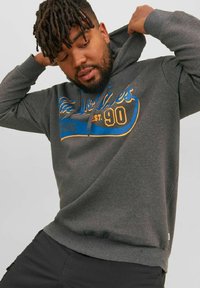Jack & Jones Hoodie - dark grey melange