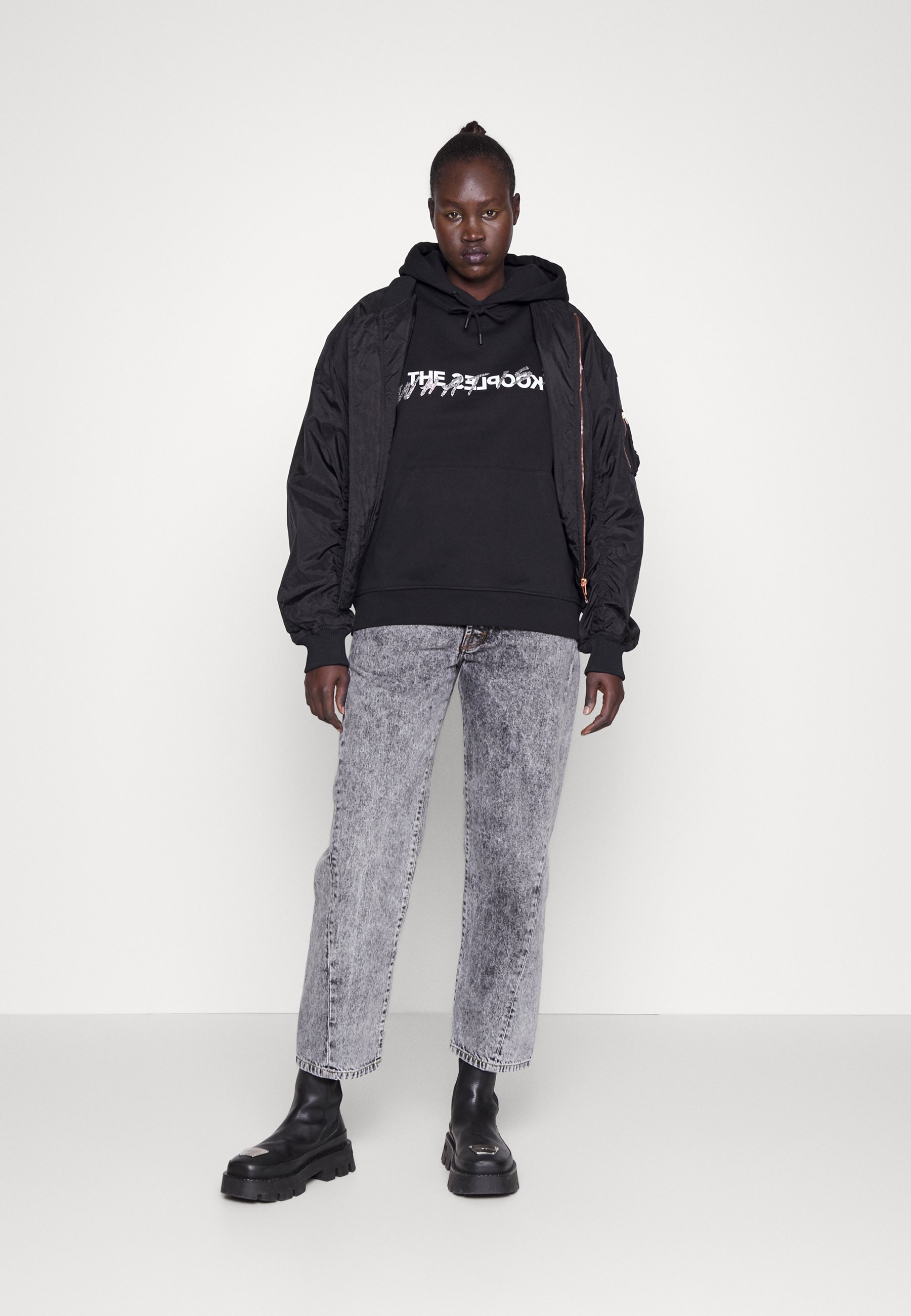Sweatshirt à Capuche The Kooples - Taille S Oversized - Gris - Occasion Très Bon État