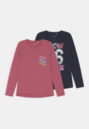 NKFVIX2P 2 PACK - Camiseta de manga larga - dark sapphire/rose wine