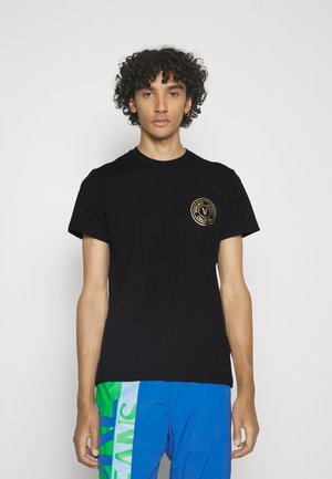 EMBLEM THICK FOIL - Camiseta estampada - black/gold-coloured