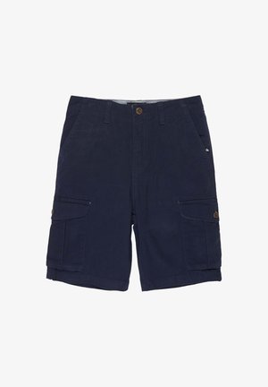 Marine cargoshorts van katoen met twee zijzakken en één achterzak, voorzien van een knoopsluiting en gestikte details.
