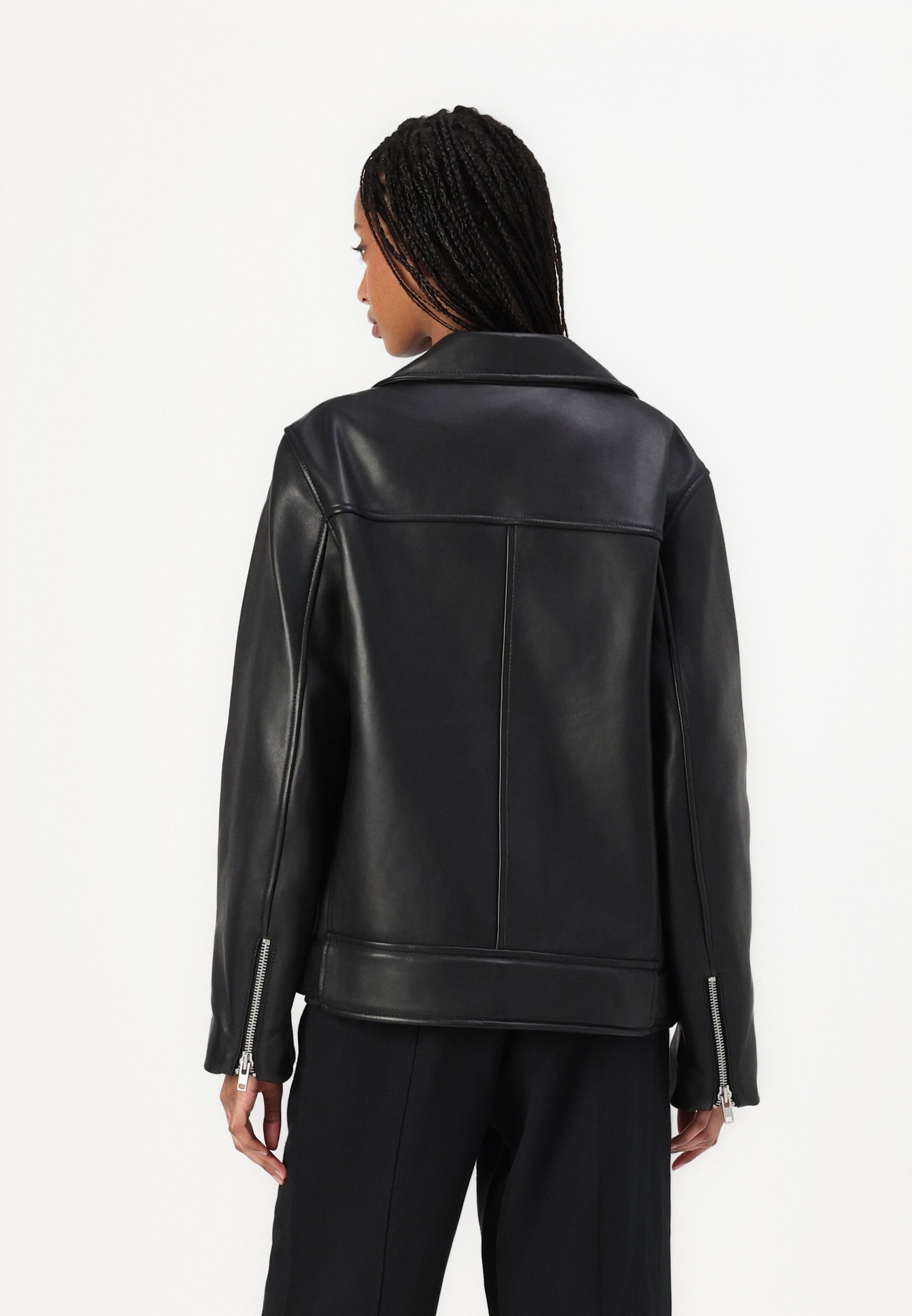 Samsøe Samsøe SAWINONA - Leather jacket - black - Zalando.co.uk