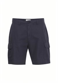 Marine cargo shorts laget av bomull, med to sidelommer og to cargo-lommer, med knappelukking og en vanlig passform.