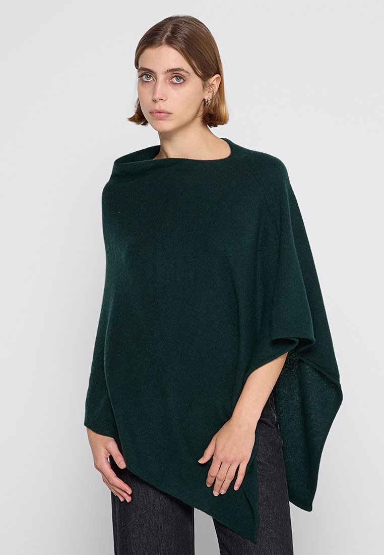Just Cashmere Poncho wintergroen