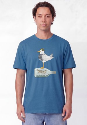 watapparel, MÖWE MIT HUT UNISEX - T-Shirt print - mindful blue