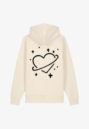 SATURN EMBROIDERY - Sweat zippé - off white