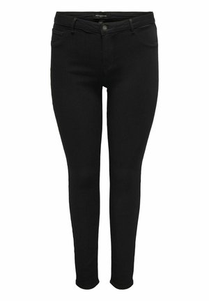 ONLY Carmakoma CARTHUNDER PUSH UP REG SK MBD NP - Slim fit jeans - black