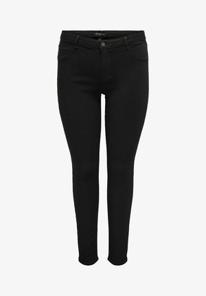 ONLY Carmakoma CARTHUNDER PUSH UP REG SK MBD NP - Jeans Skinny Fit - black