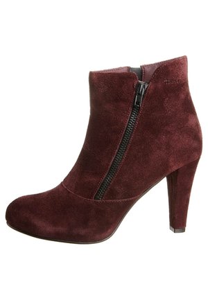 Stivaletti con tacco - dark red