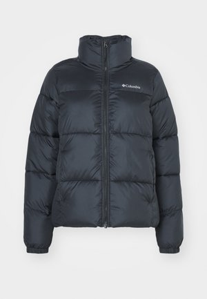 Must puffer jope kõrge krae, lukuga esikinnitus ja elastsed mansetid. Omab horisontaalset tikkimist ja logo rinnal.