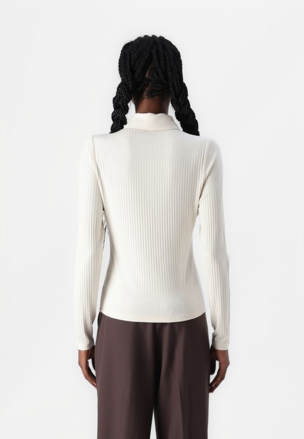 Long-Sleeve Wide Rib Polo Top - Polo shirt4