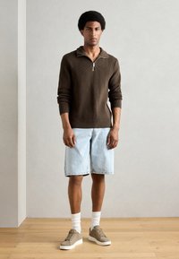 Lindbergh HALF ZIP  - Jumper - brown