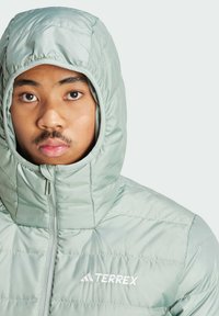 Adidas Terrex TERREX MULTI LIGHT DOWN HOODED - Chaqueta de plumas - silver green