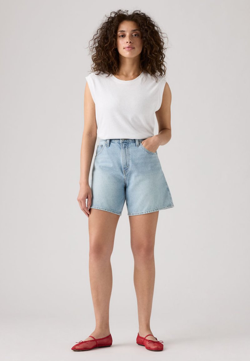 Robe Vintage Blair En Jean – Taille S, Bleue, Coupe Midi, Manches Courtes, Bon état