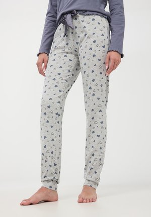 Terranova CON CUORI E COULISSE - Pantaloni del pigiama - grigio chiaro melange