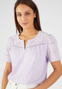 Damart BRODERIE ANGLAISE  - Camiseta estampada - mauve