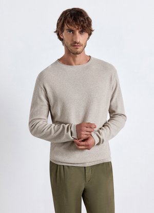 Calliope, MAGLIA TINTA UNITA - Strickpullover - beige melange