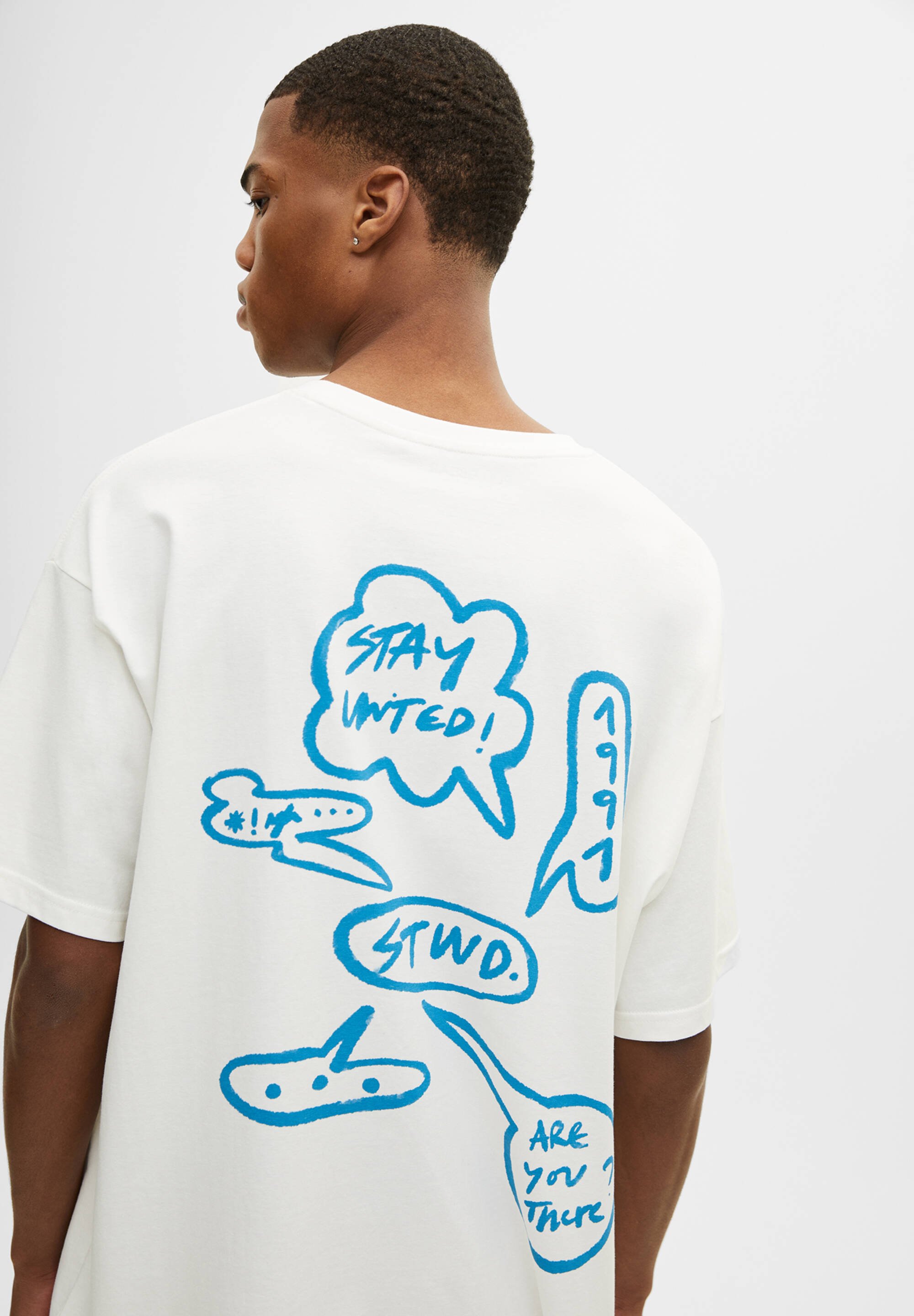 STWD GRAPHIC - T-shirt print - white 
