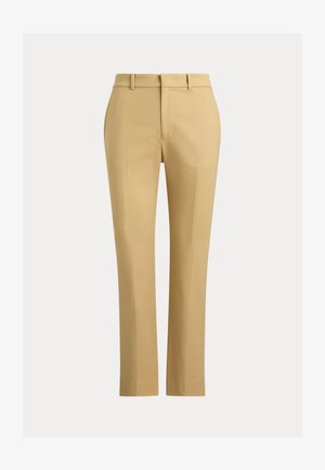 Lauren Ralph Lauren Petite, DOUBLE-FACED COTTON SLIM STRAIGHT PANT - Παντελόνι - birch tan